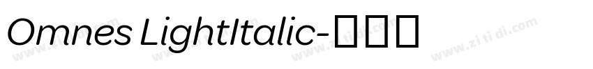Omnes LightItalic字体转换